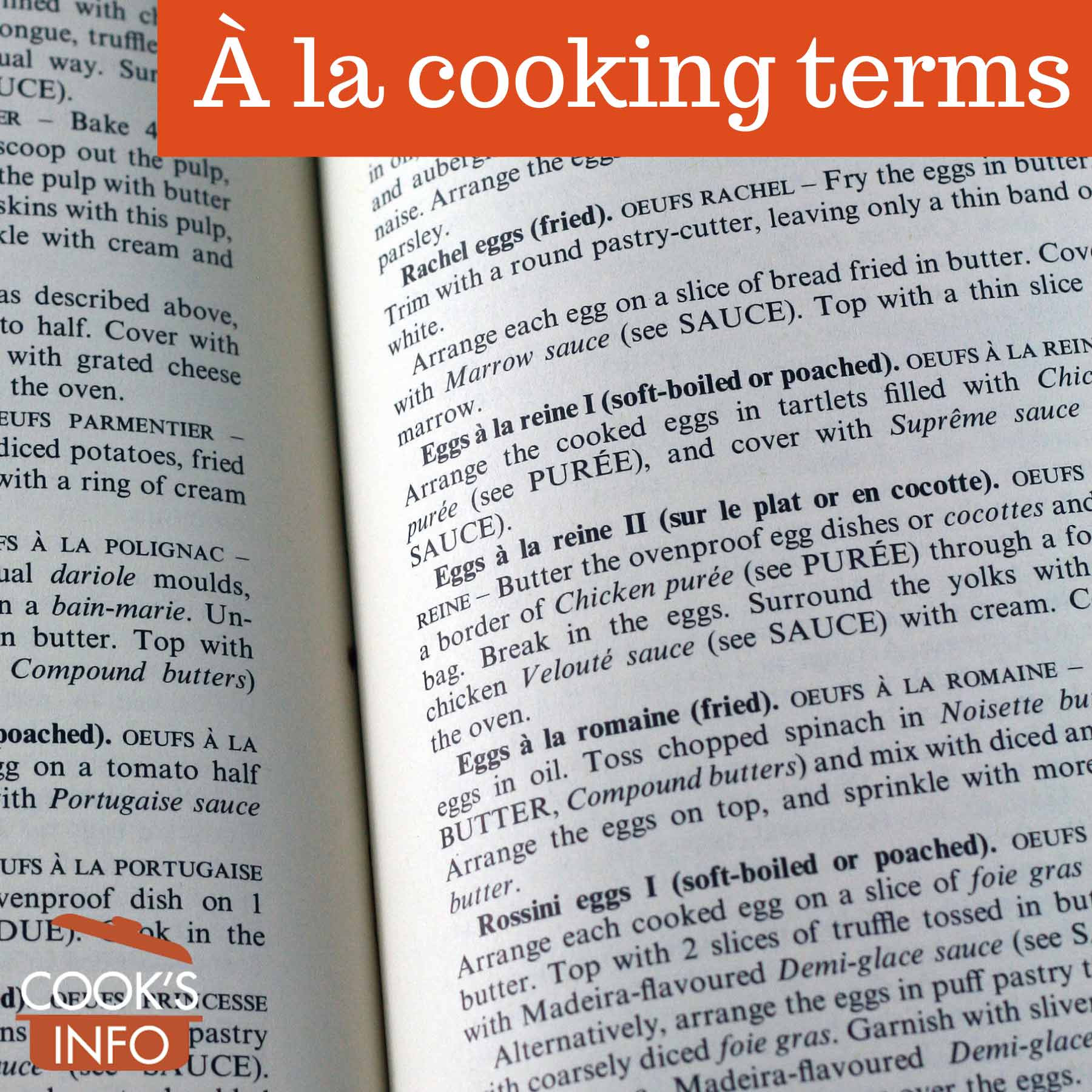 À la Cooking Terms List