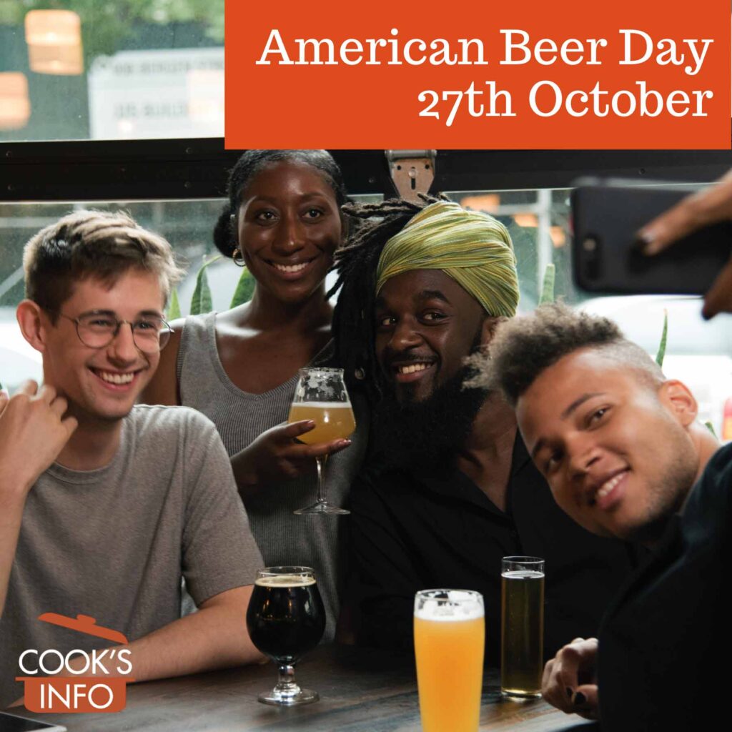 Young people having beer in a café