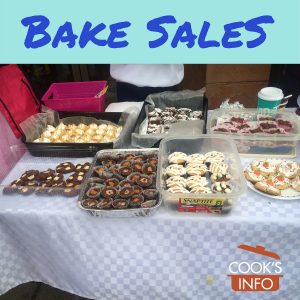 Photo of a table with baked goods for sale on it