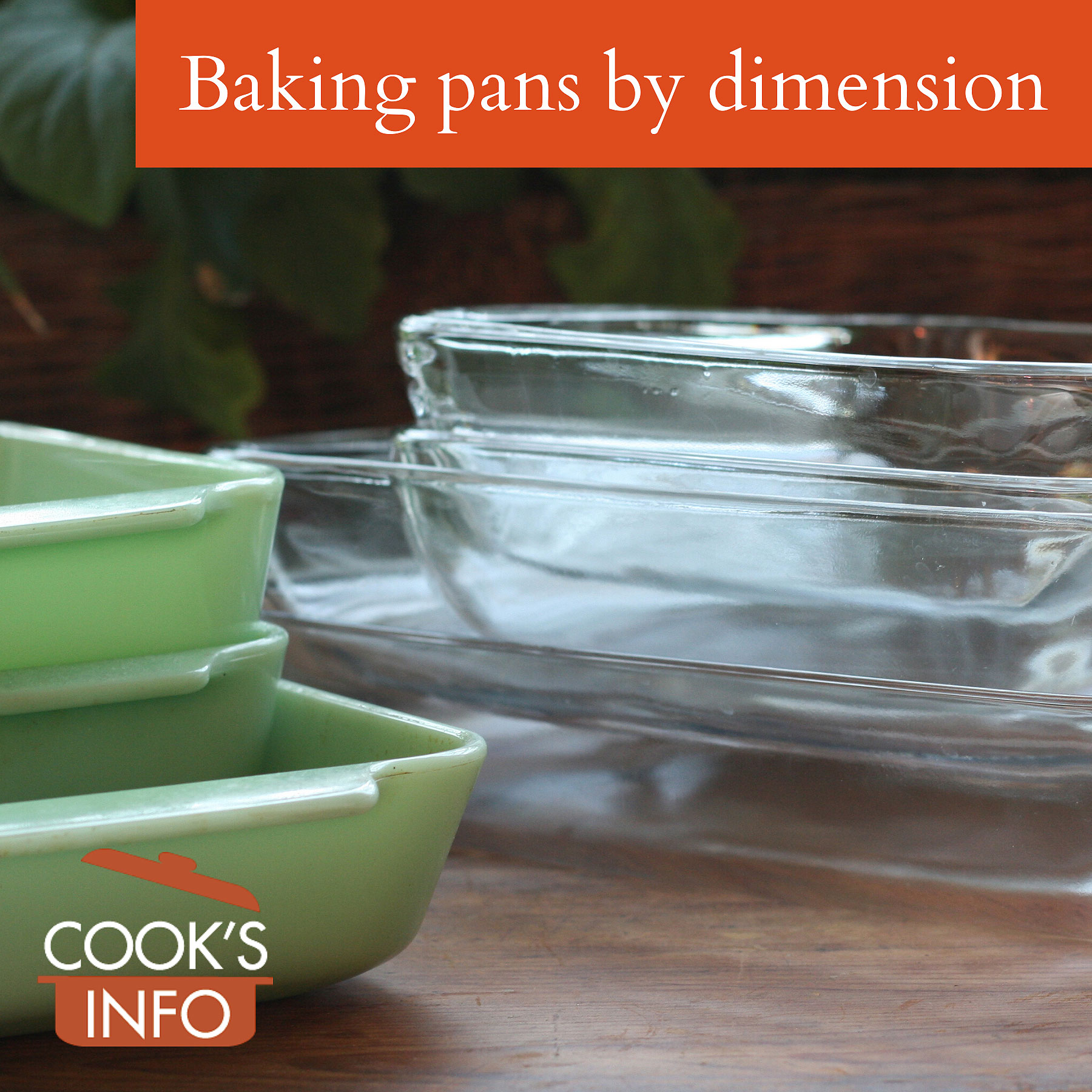 Baking Pans by Dimension - CooksInfo