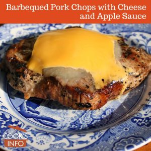 Barbequed Pork Chops with Cheese and Apple Sauce