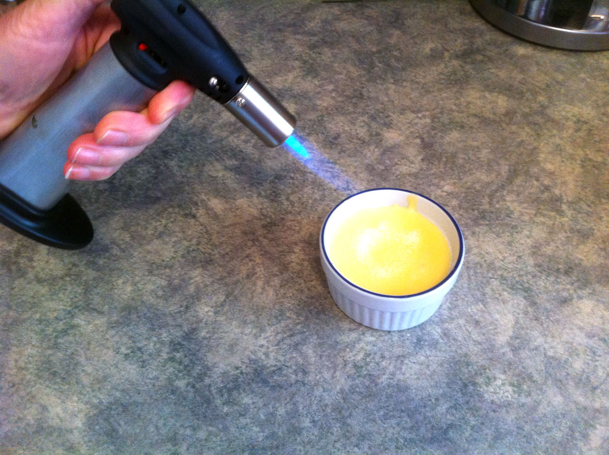 Blowtorch in use