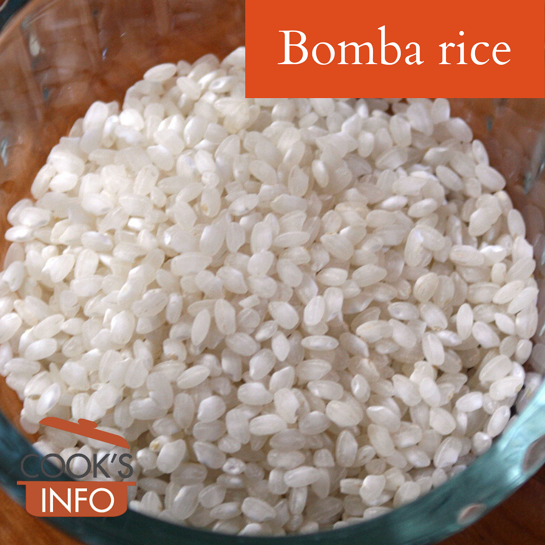 Bomba rice, dried