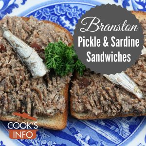 Branston Pickle and Sardine Sandwiches