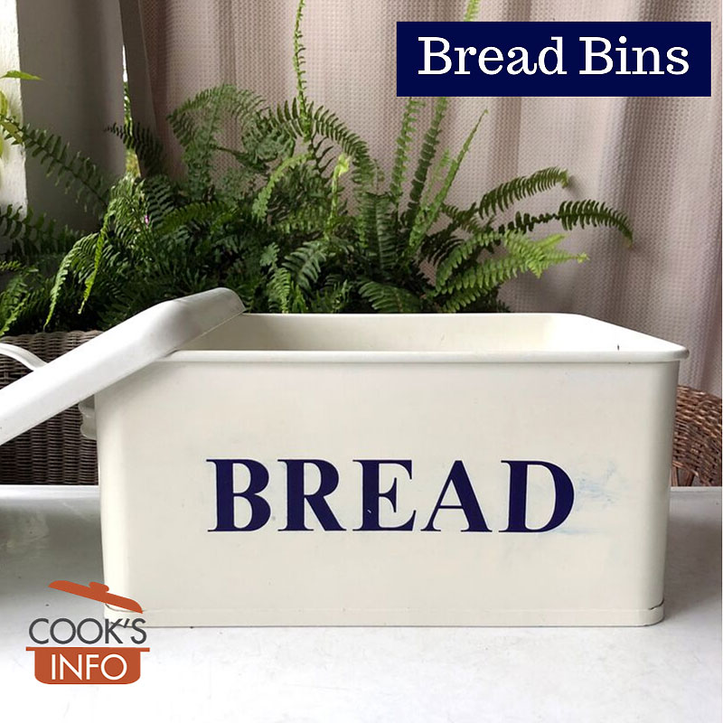 Enamelled metal bread bin