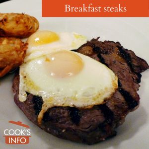 Breakfast steak with egg
