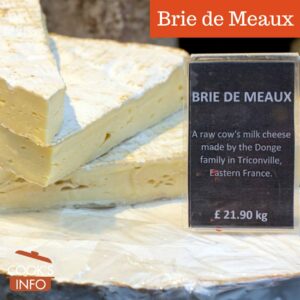 Brie de Meaux in a shop