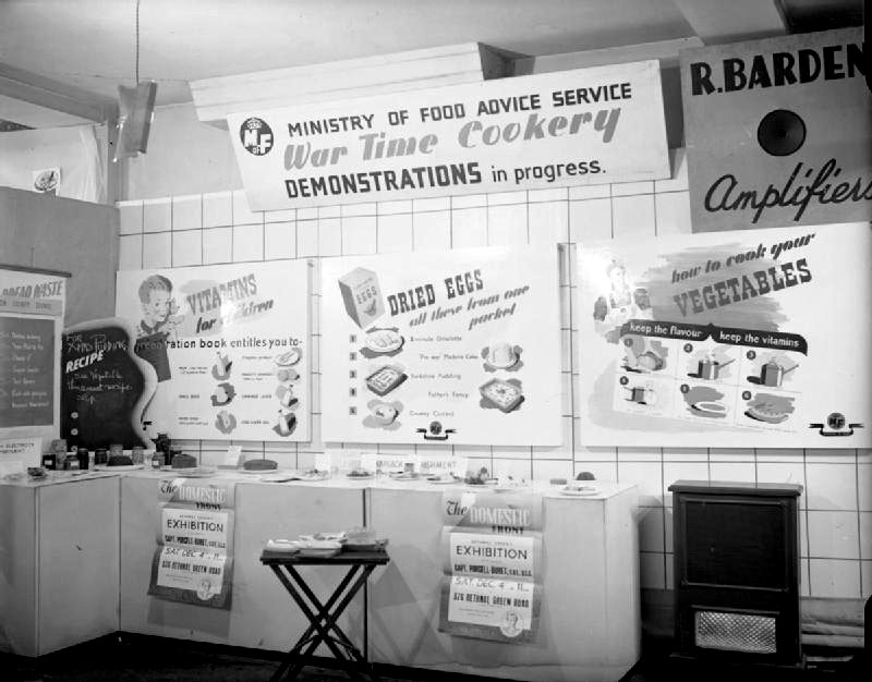 Ministry of Food advice exhibiton, London, 1943.