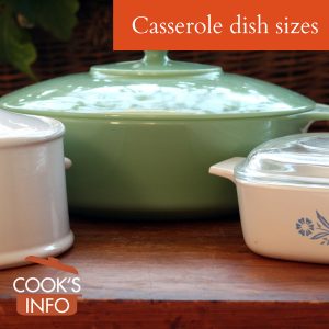 Casserole dish sizes