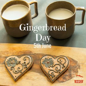 Gingerbread hearts with a beverage