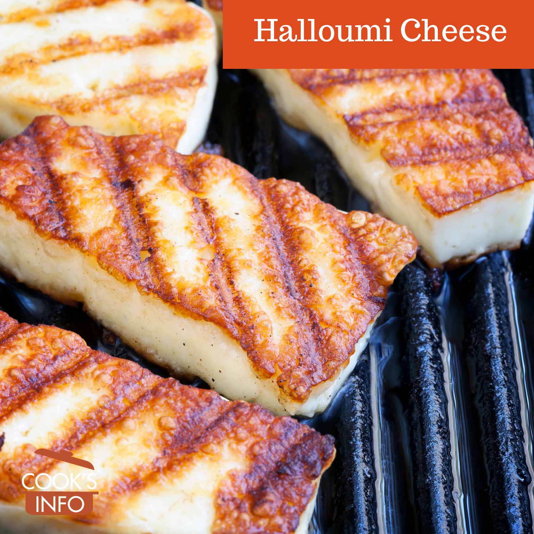 Grilled halloumi cheese slices
