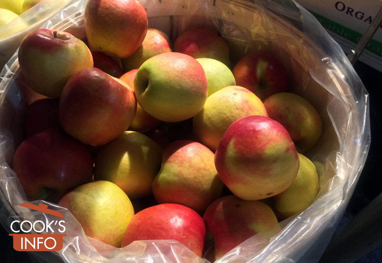 Jonagold apples in basket