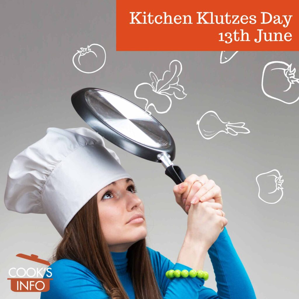 Woman protecting herself with frying pan