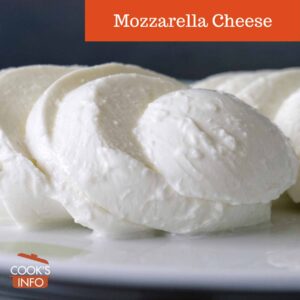 Mozzarella cheese ball sliced