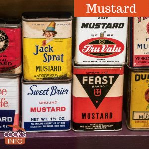 Vintage tins of mustard