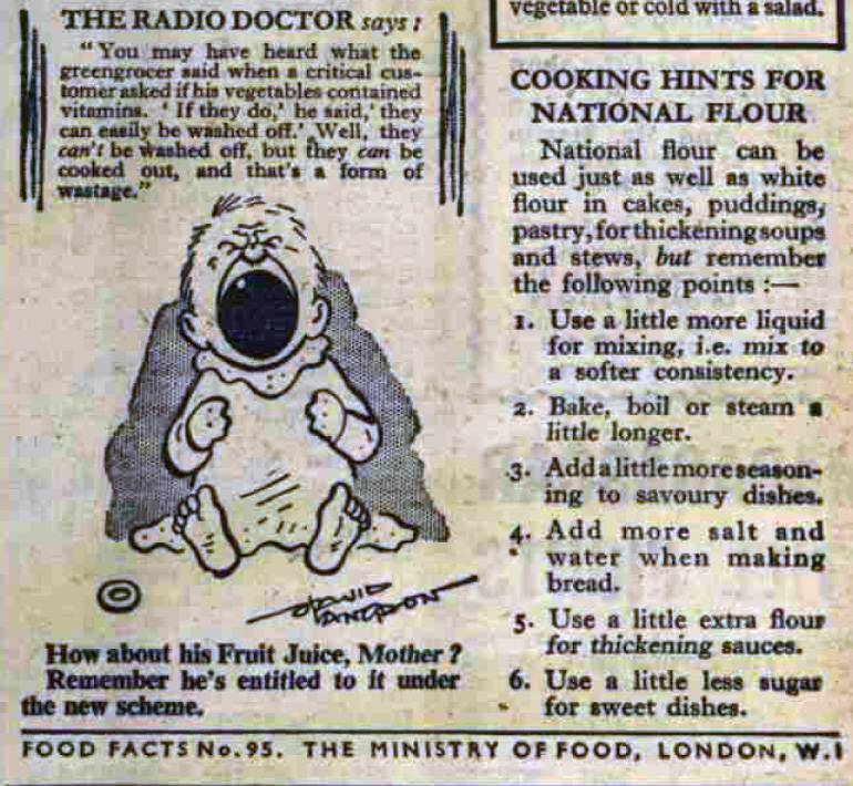 National Flour wartime cooking hints