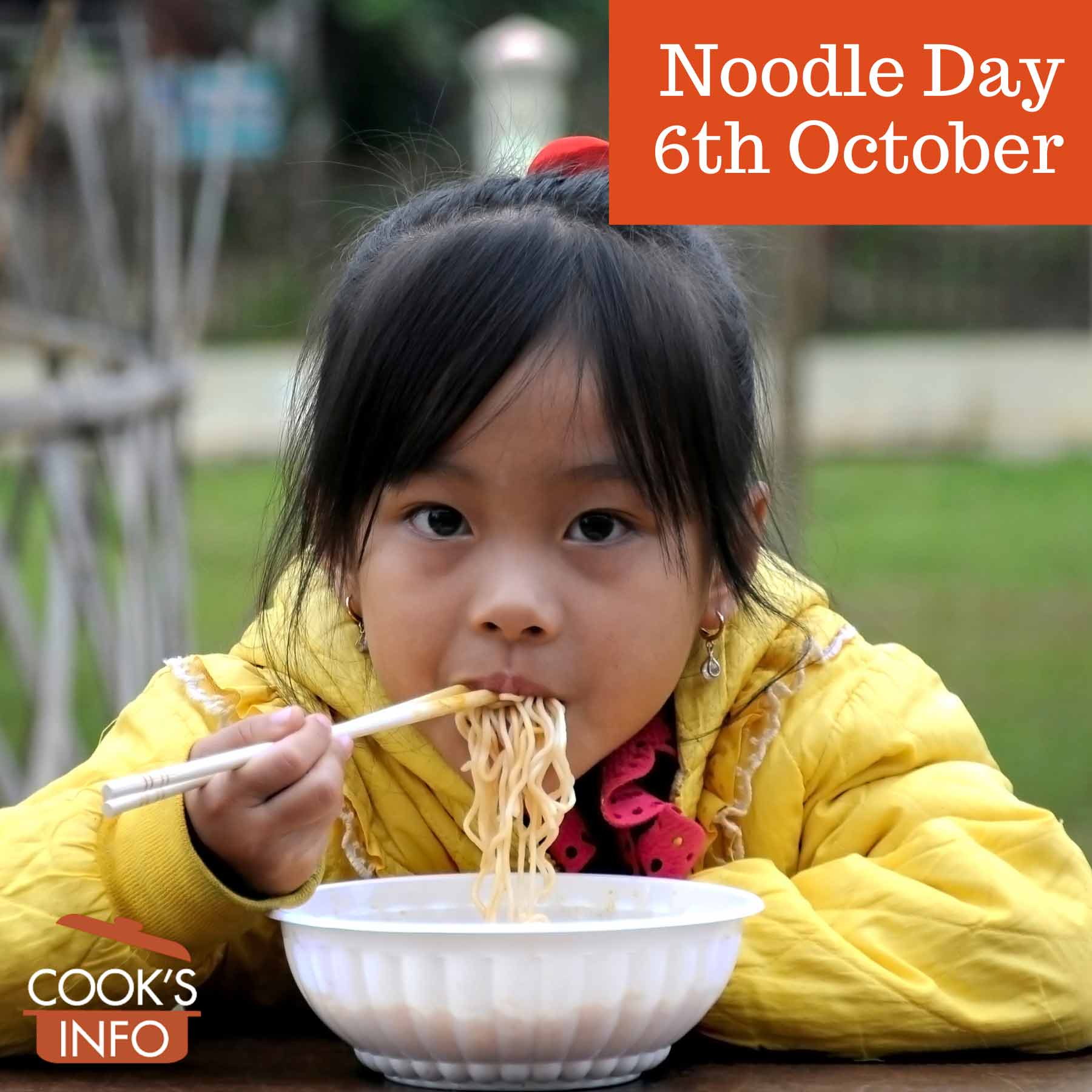 Child eating noodles