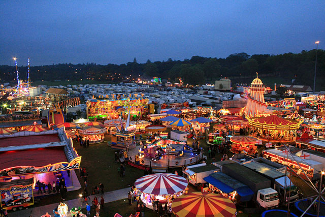 Goose fair, aerial view