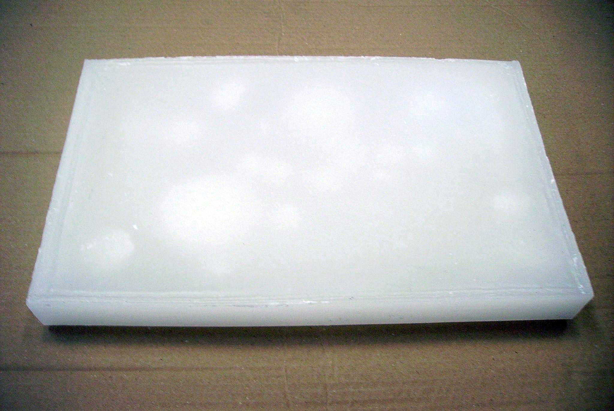 Block of solid paraffin wax