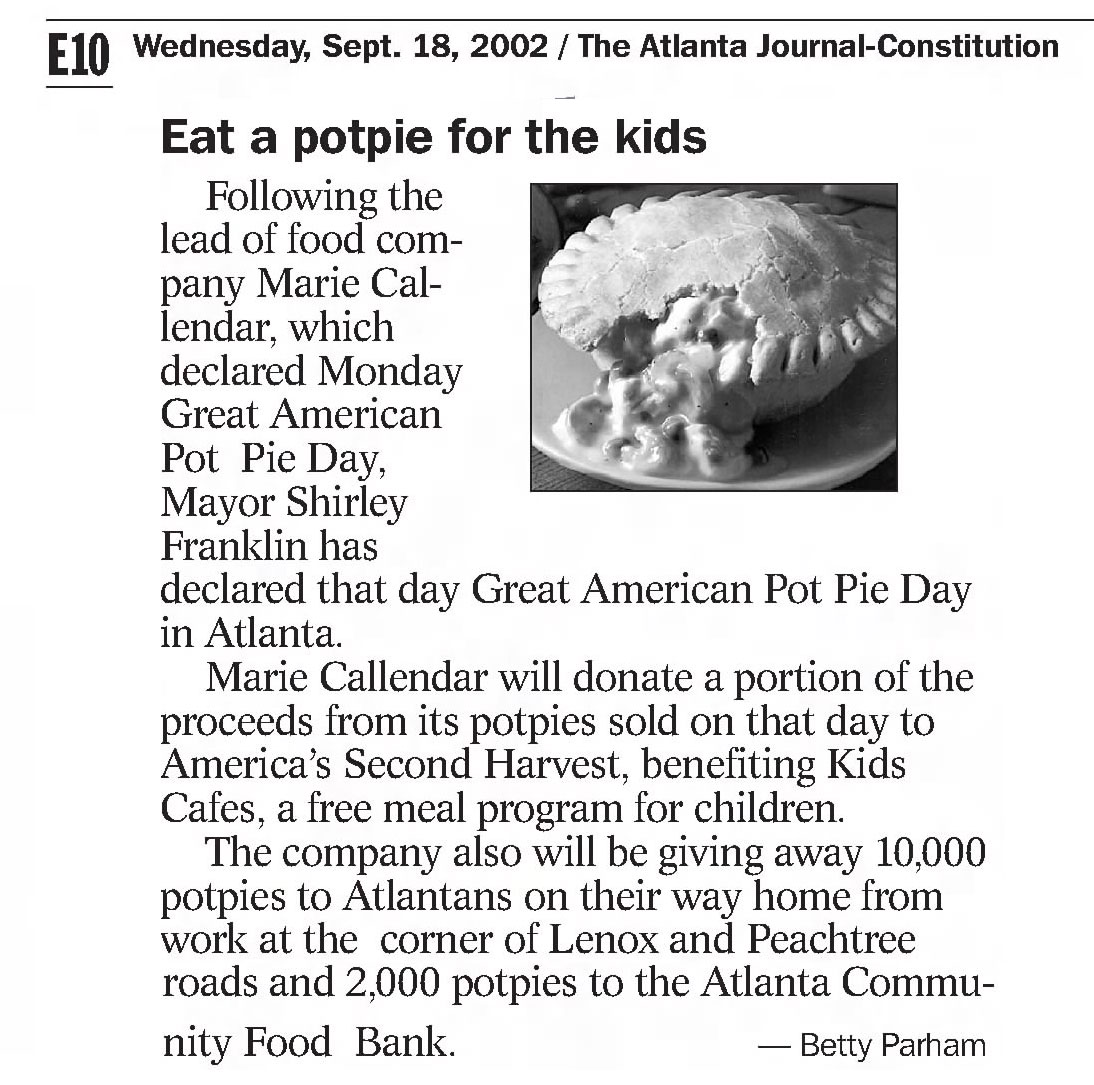 Pot Pie Day 2002