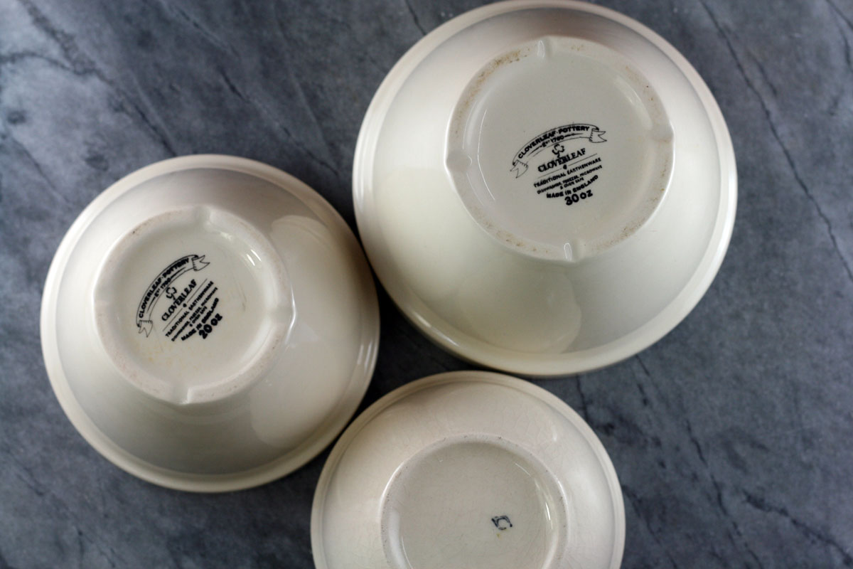 Set of Four Small Pudding Bowls Proof is in the Pudding Bowls 