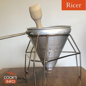 Ricer in stand with pestle
