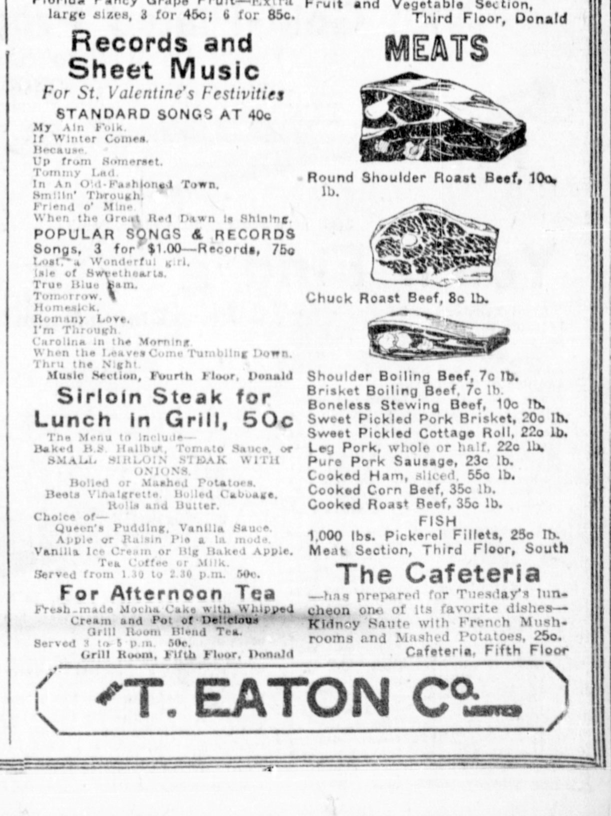 Sweet pickled cottage roll 1923