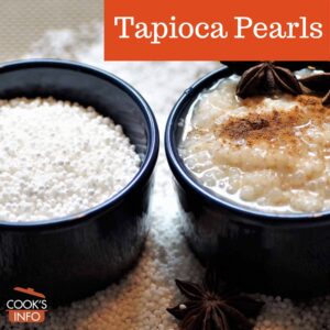 Tapioca pearls and pudding