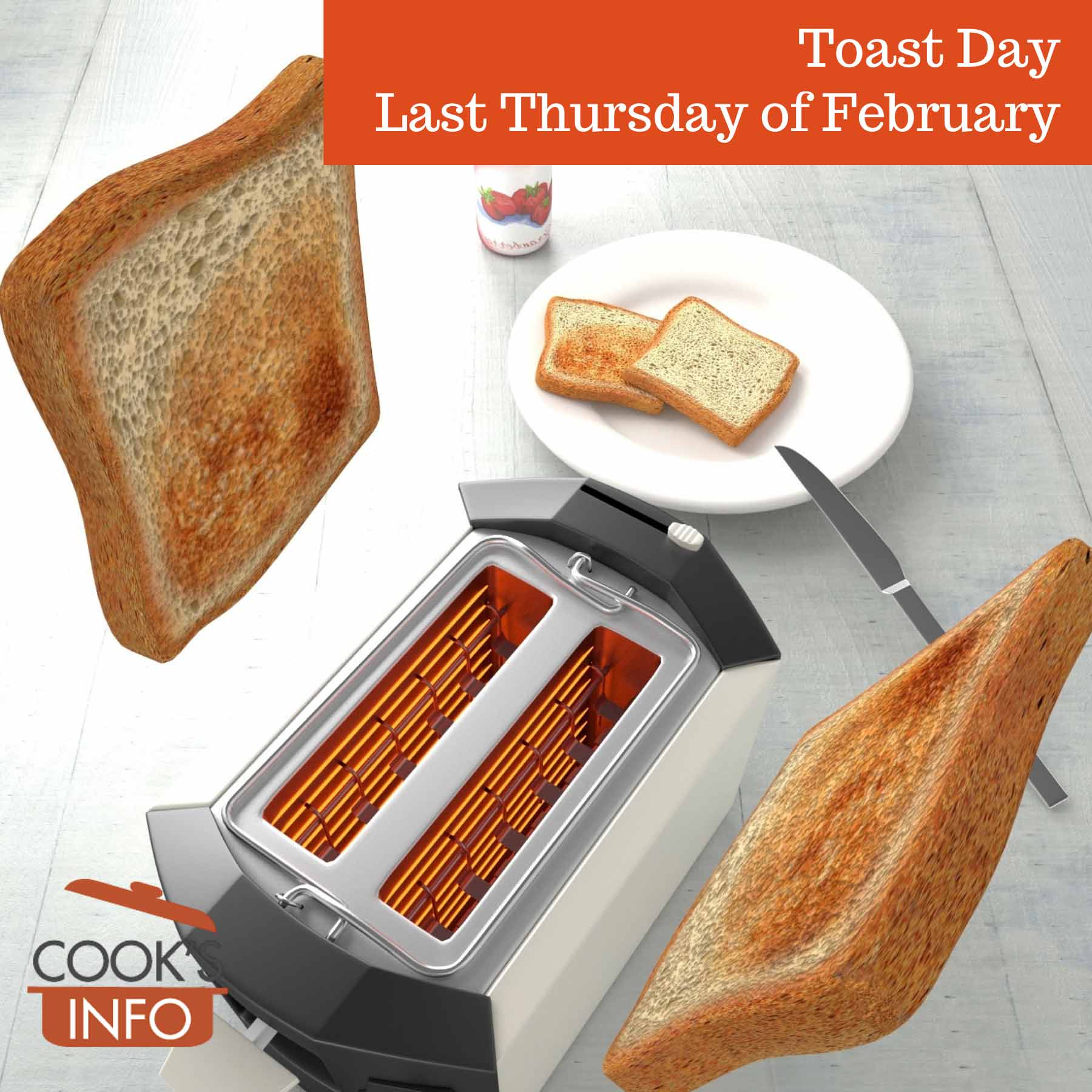 Toast popping out of toaster