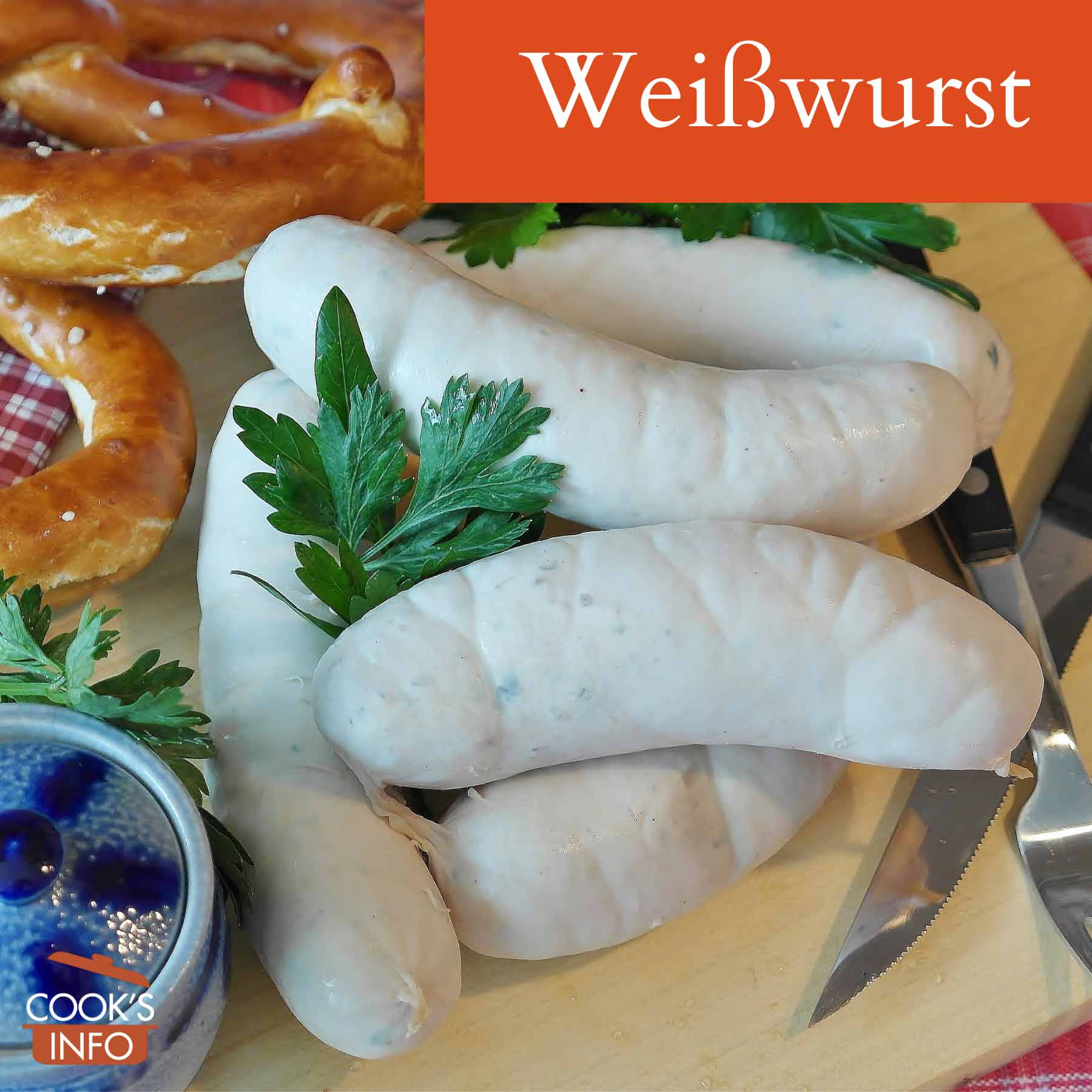 Weisswurst with pretzels and mustard