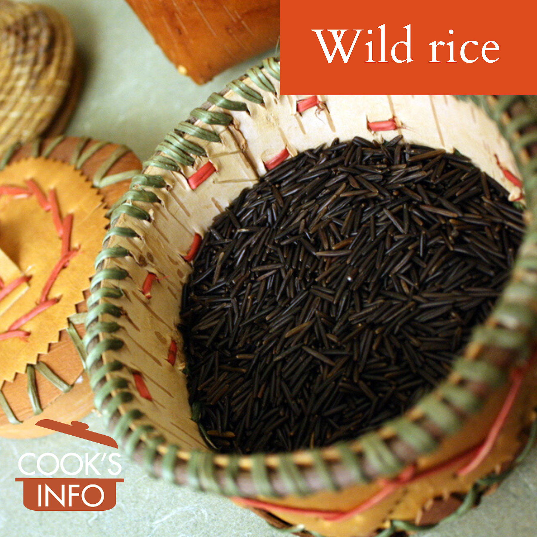 Wild rice in basket