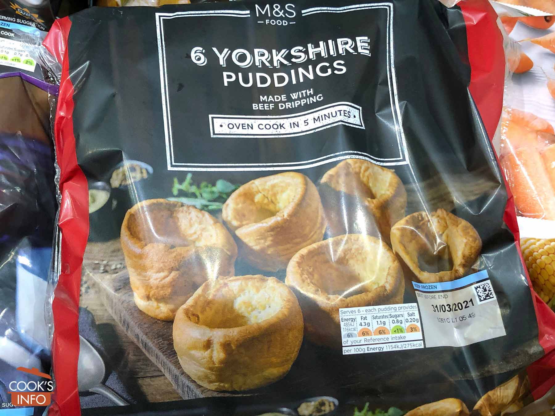 Frozen Yorkshire puddings
