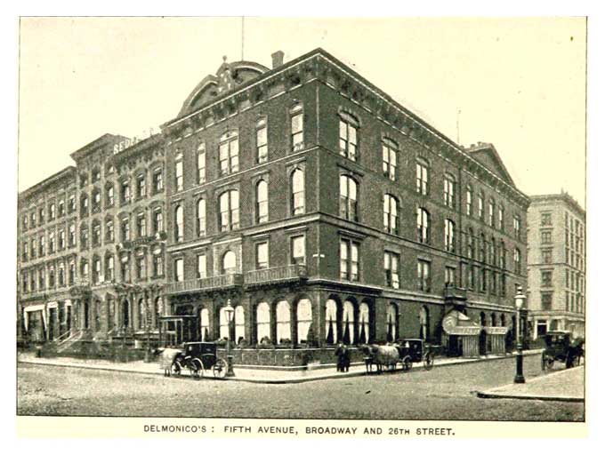 Delmonico's corner of Fifth Avenue and 26th Street, NYC