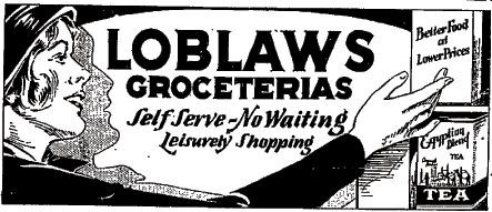 Loblaws ad 1927