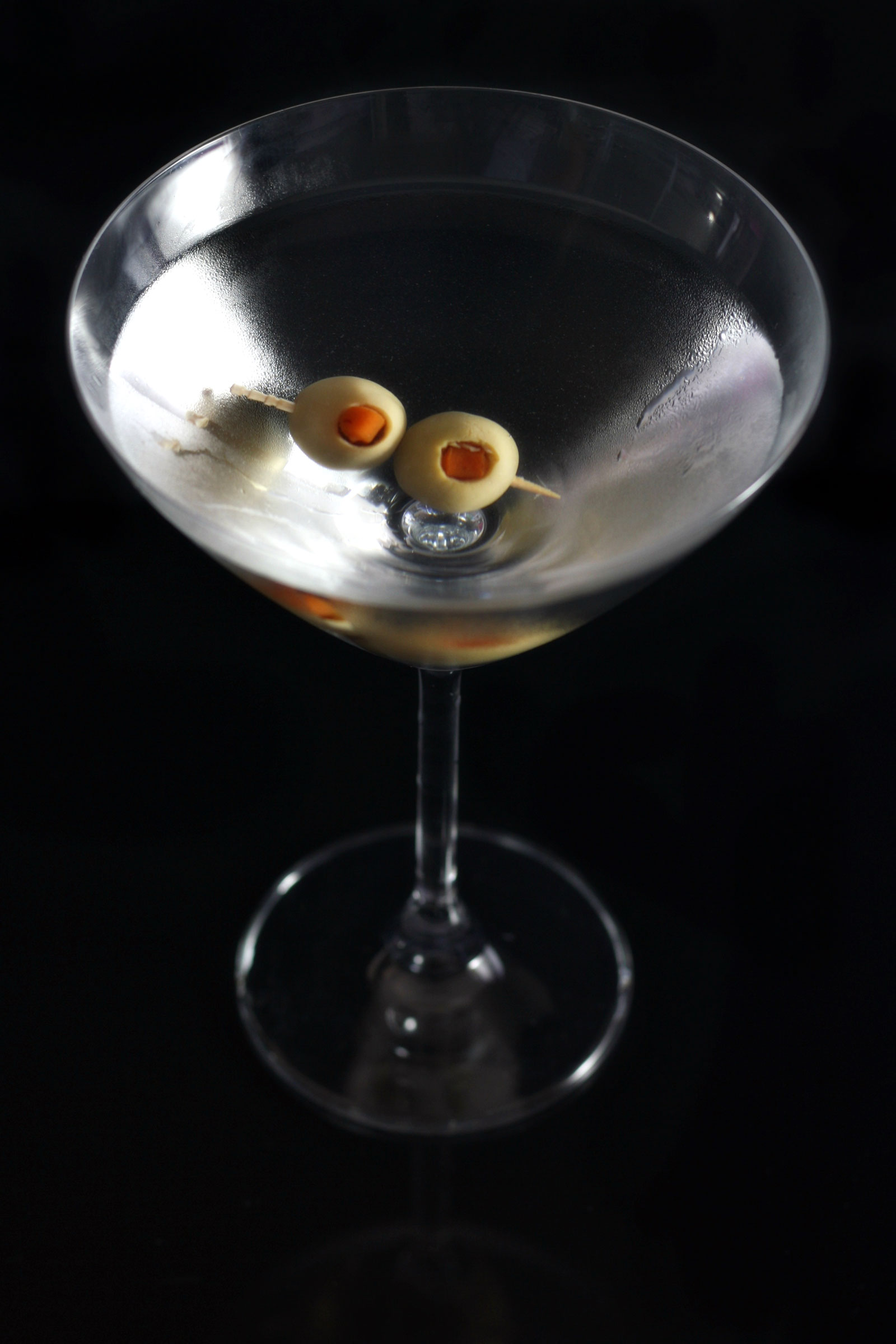 Martini with two olives