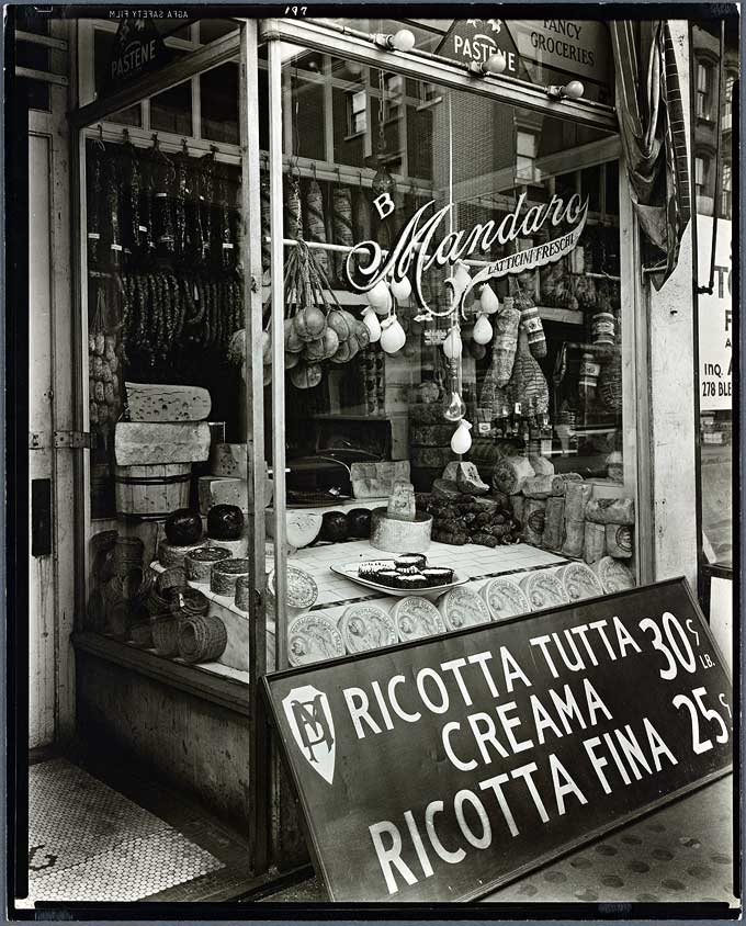 Cheese store selling ricotta 1937 New York City
