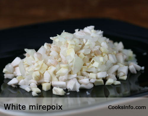 Enrich your vocabulary with the french definition dictionary White Mirepoix Cooksinfo Mirepoix Definition - White Mirepoix Cooksinfo
